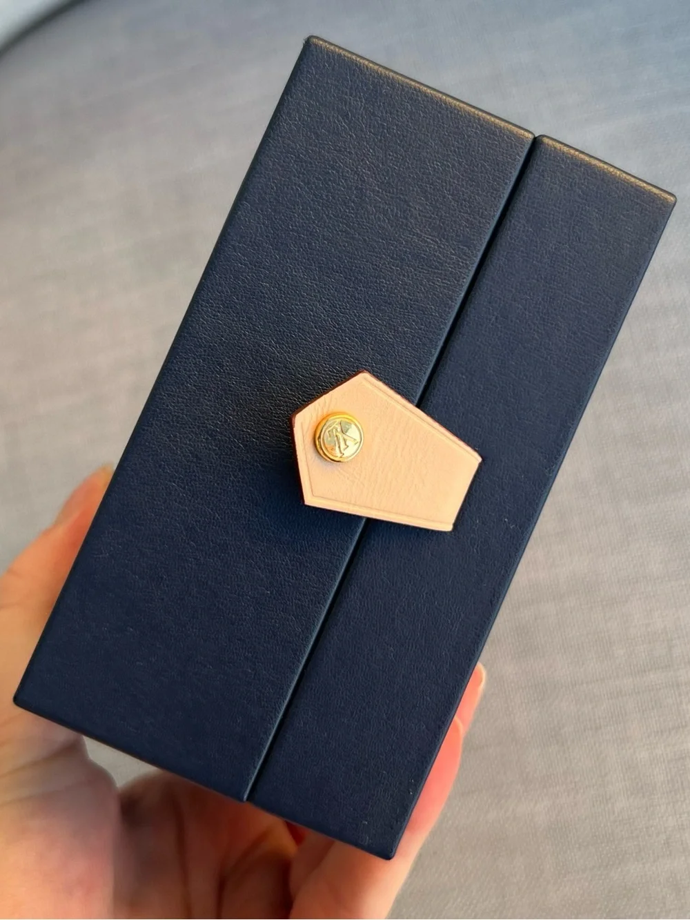 LOUIS VUITTON Watch Box BLUE LEATHER